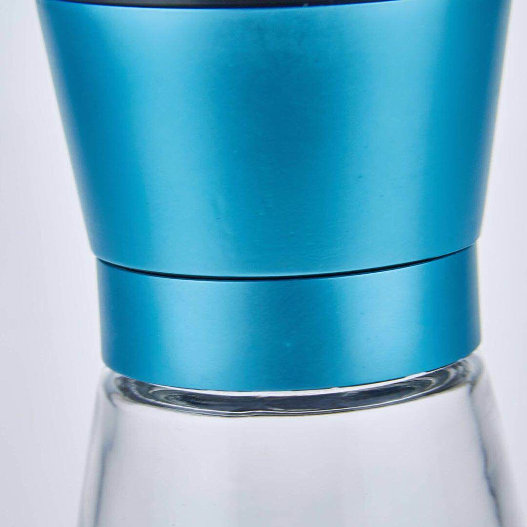 Spray green grinder manufacturer, blue pepper grinder wholesale promotion, color customization
