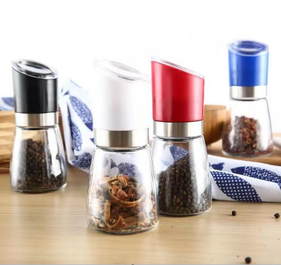 ABS painting black white red green oblique salt mill  high quality pepper grinder 