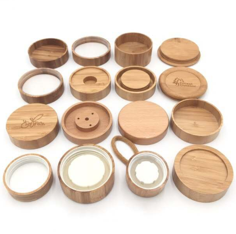 wood cover for cosmetic bottles 