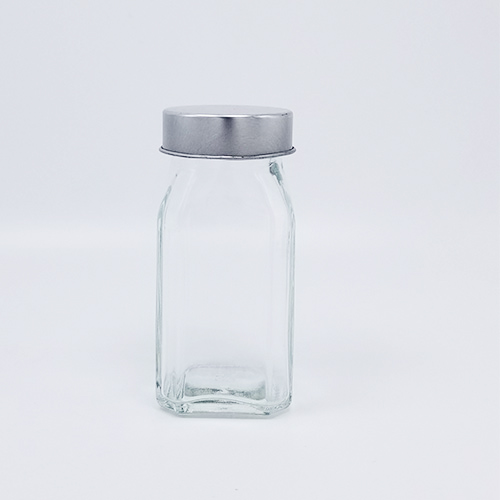 Seasoning powder bottle with plastic hole cap and stainless steel outer lid Moisture-proof lid Good sealing iron cap easy to squeeze