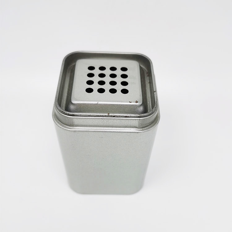 Square tin iron adjust barbecue seasoning powder jar manufacturer wholesale