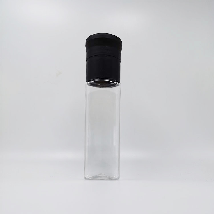 Square super large capacity plastic pepper grinder reusable 340ml manufacturer