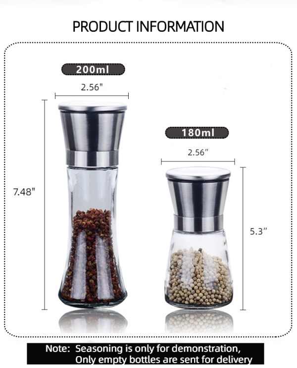 stainless steel pepper grinder